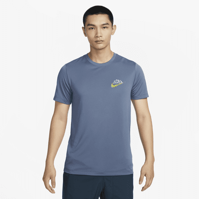 Nike dri fit shirt blue on sale